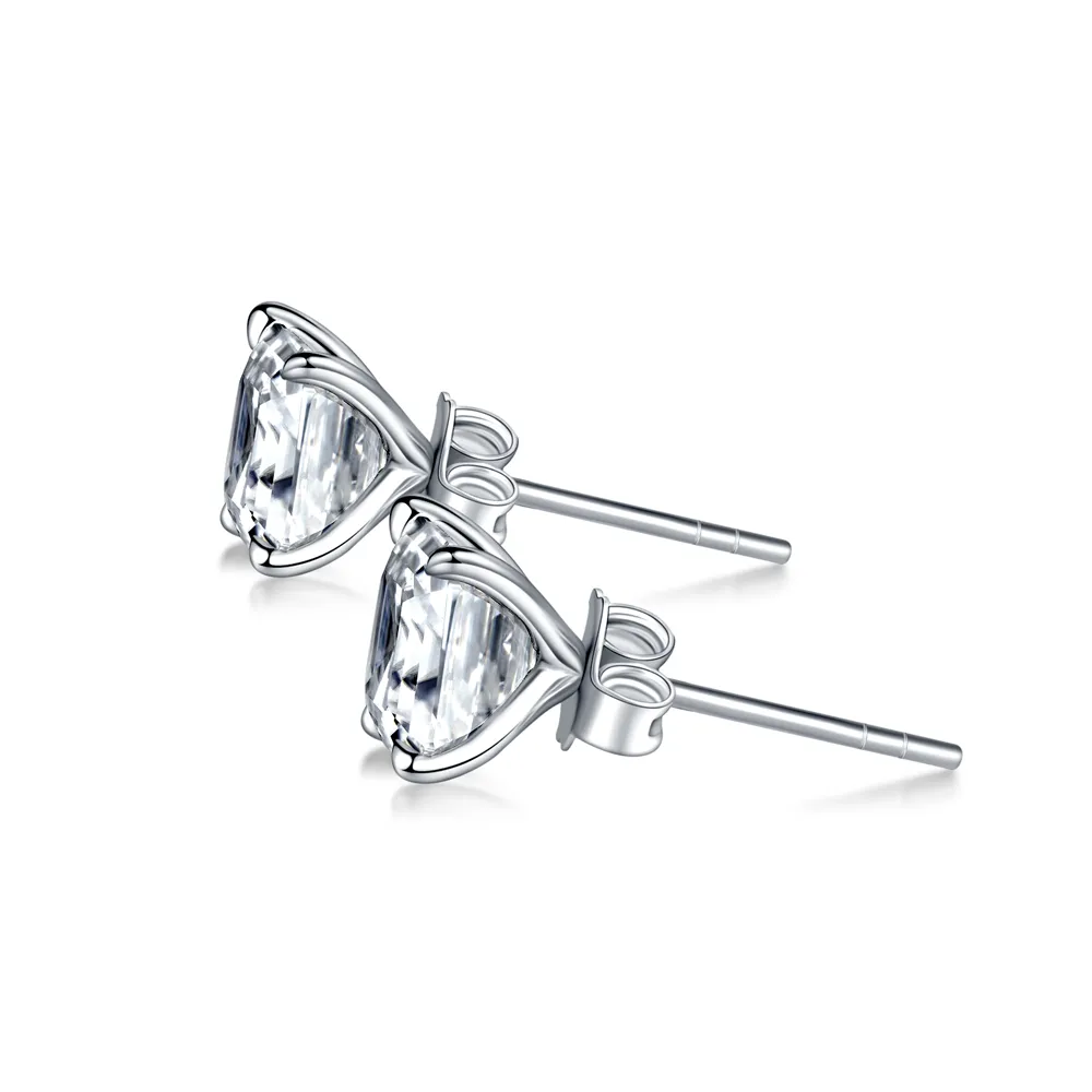 1 CT. Asscher Cut Moissanite Earring Studs