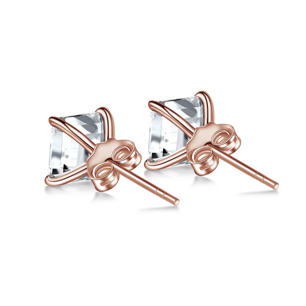 1 CT. Asscher Cut Moissanite Earring Studs