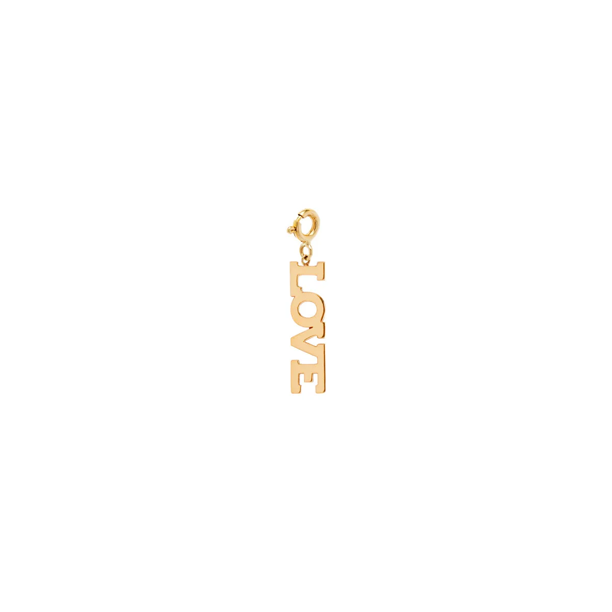 14k 4 Letter Charm Pendant on Spring Ring