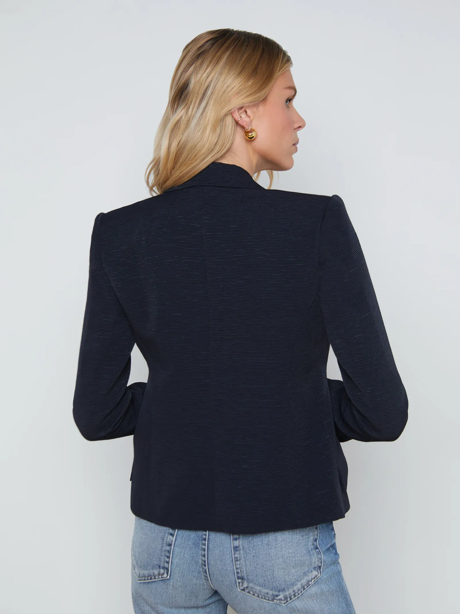 1664WOTmdoc L'AGENCE Jennah Textured Blazer