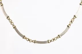 17" 14k Two-Tone Gold Station Link Chain Necklace (27.68g.)