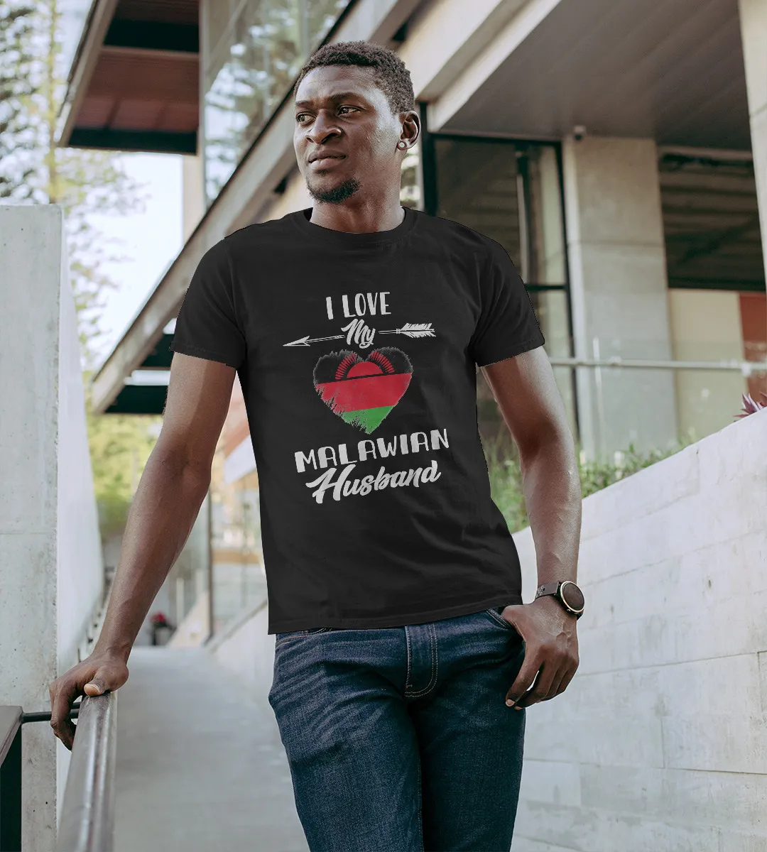 1sttheworld T-Shirt - I Love My Malawian Husband T-Shirt Black A35