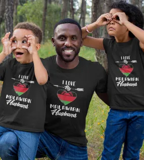 1sttheworld T-Shirt - I Love My Malawian Husband T-Shirt Black A35