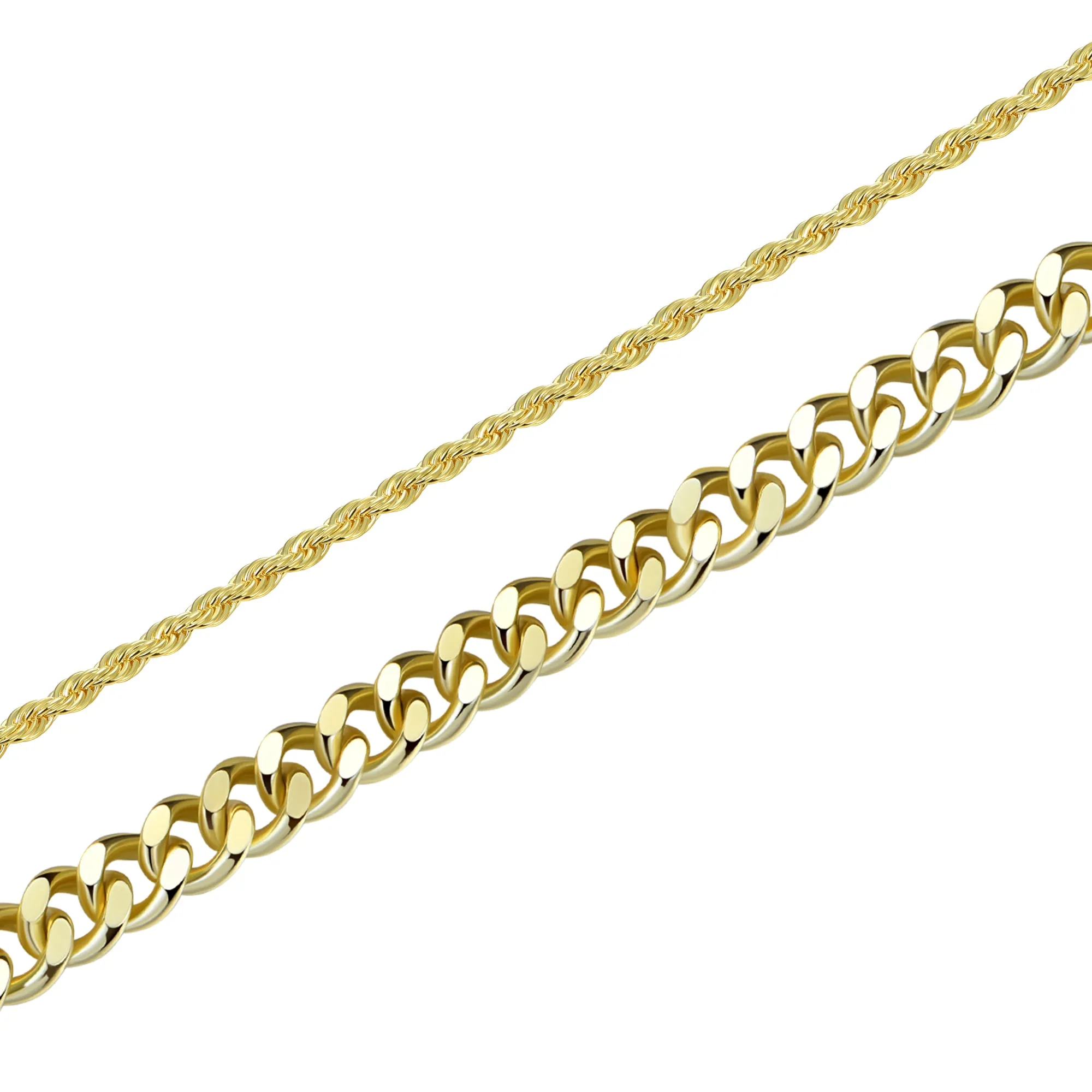 2.5mm Rope Chain   5mm Cuban Link Bundle