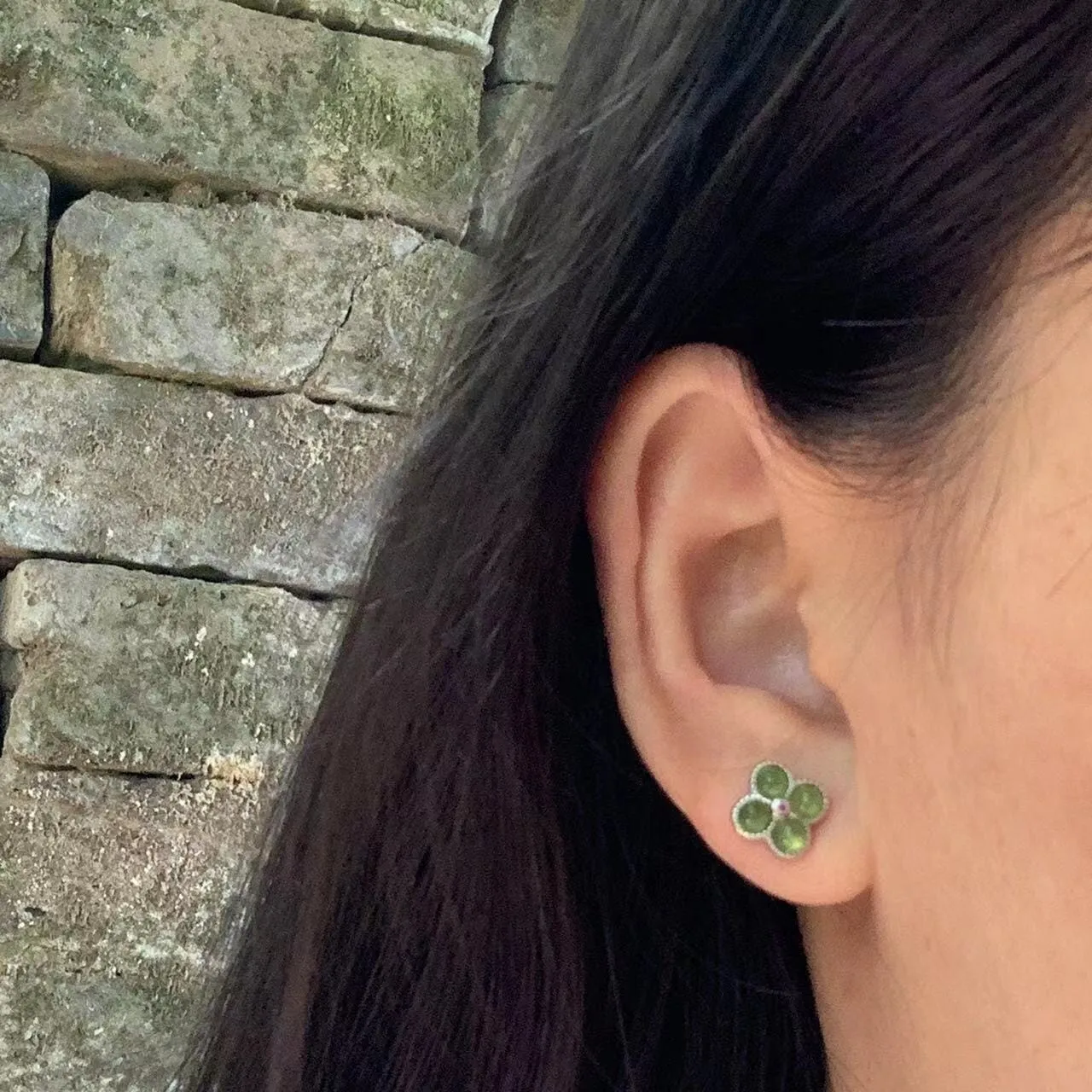 5MM Peridot Silver Stud Earrings