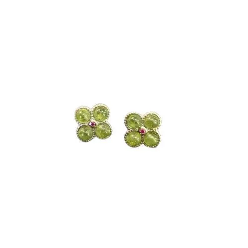 5MM Peridot Silver Stud Earrings