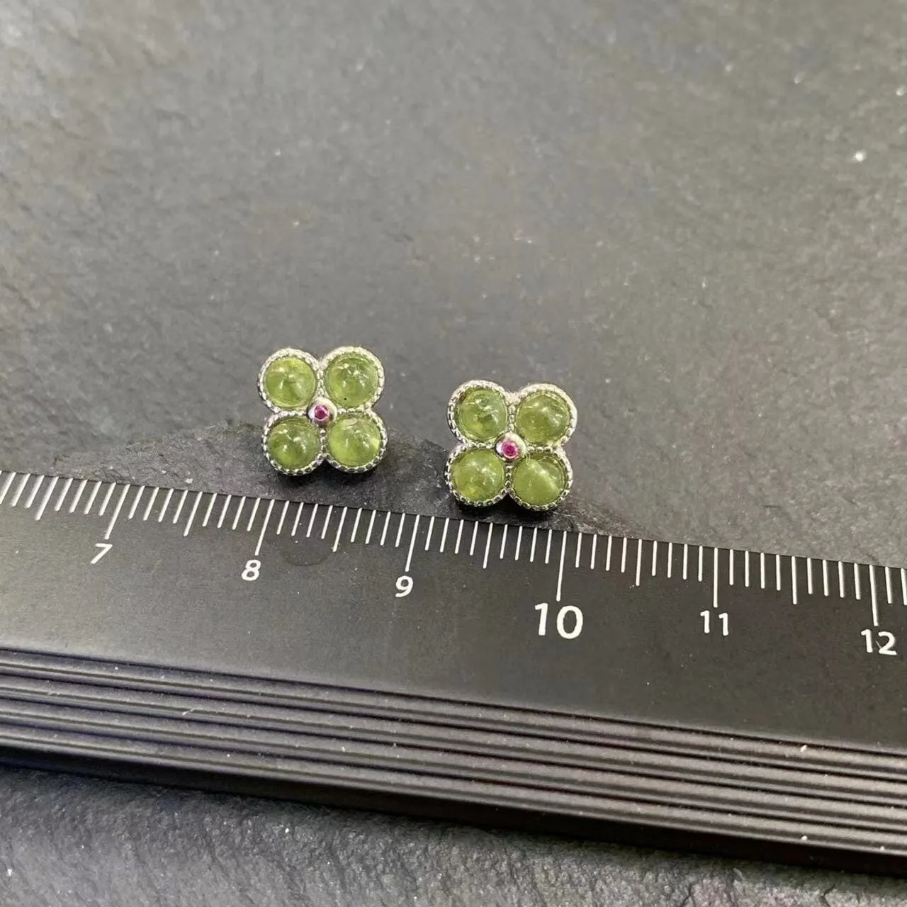 5MM Peridot Silver Stud Earrings