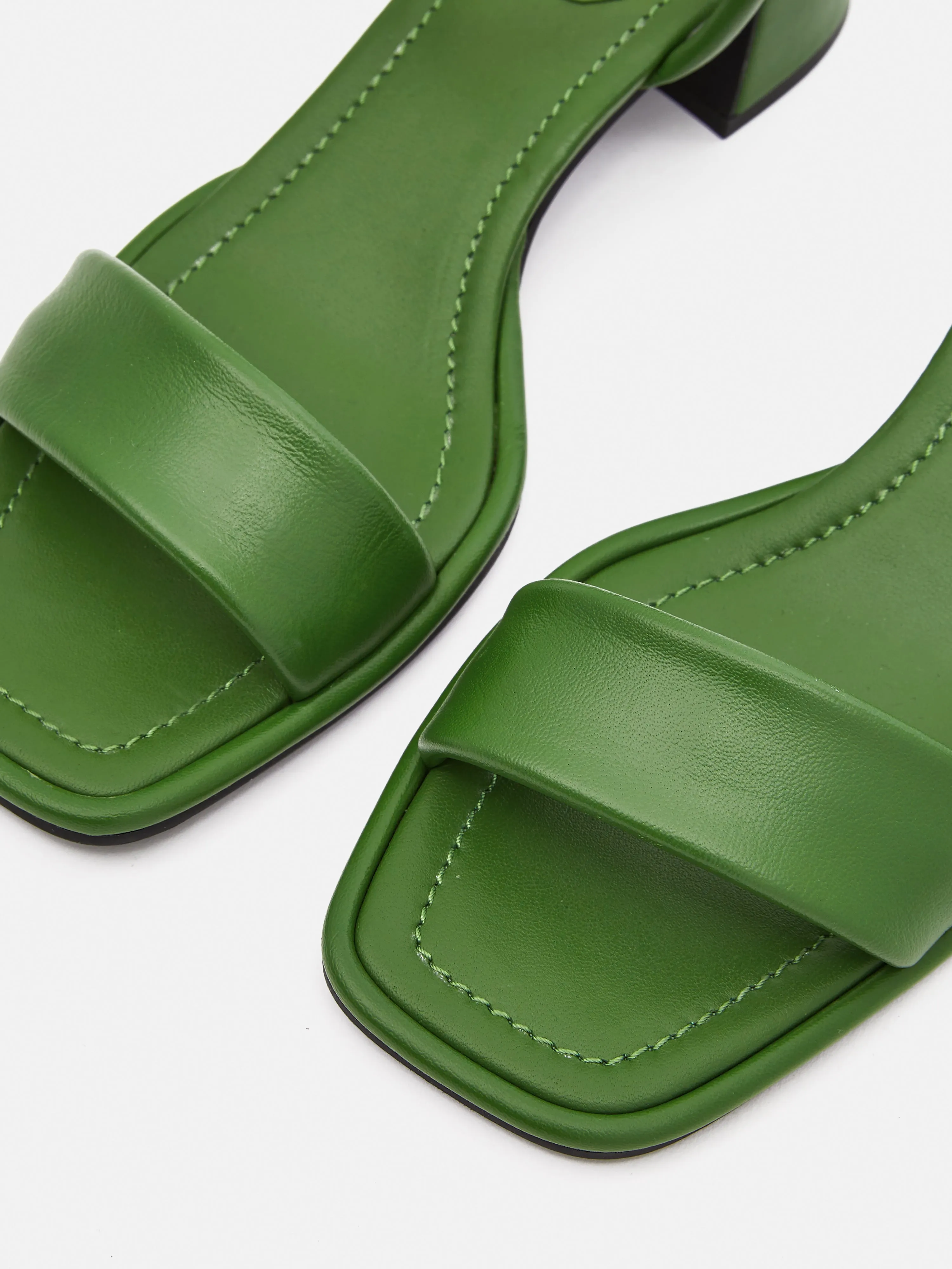 Adel Leather Heeled Sandal | Green