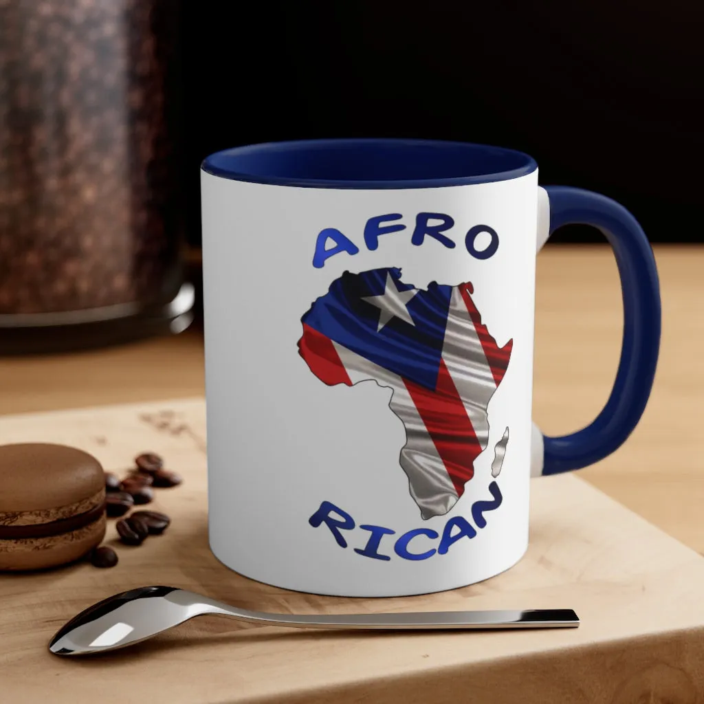 Afro Rican 1 - Accent Coffee Mug, 11oz