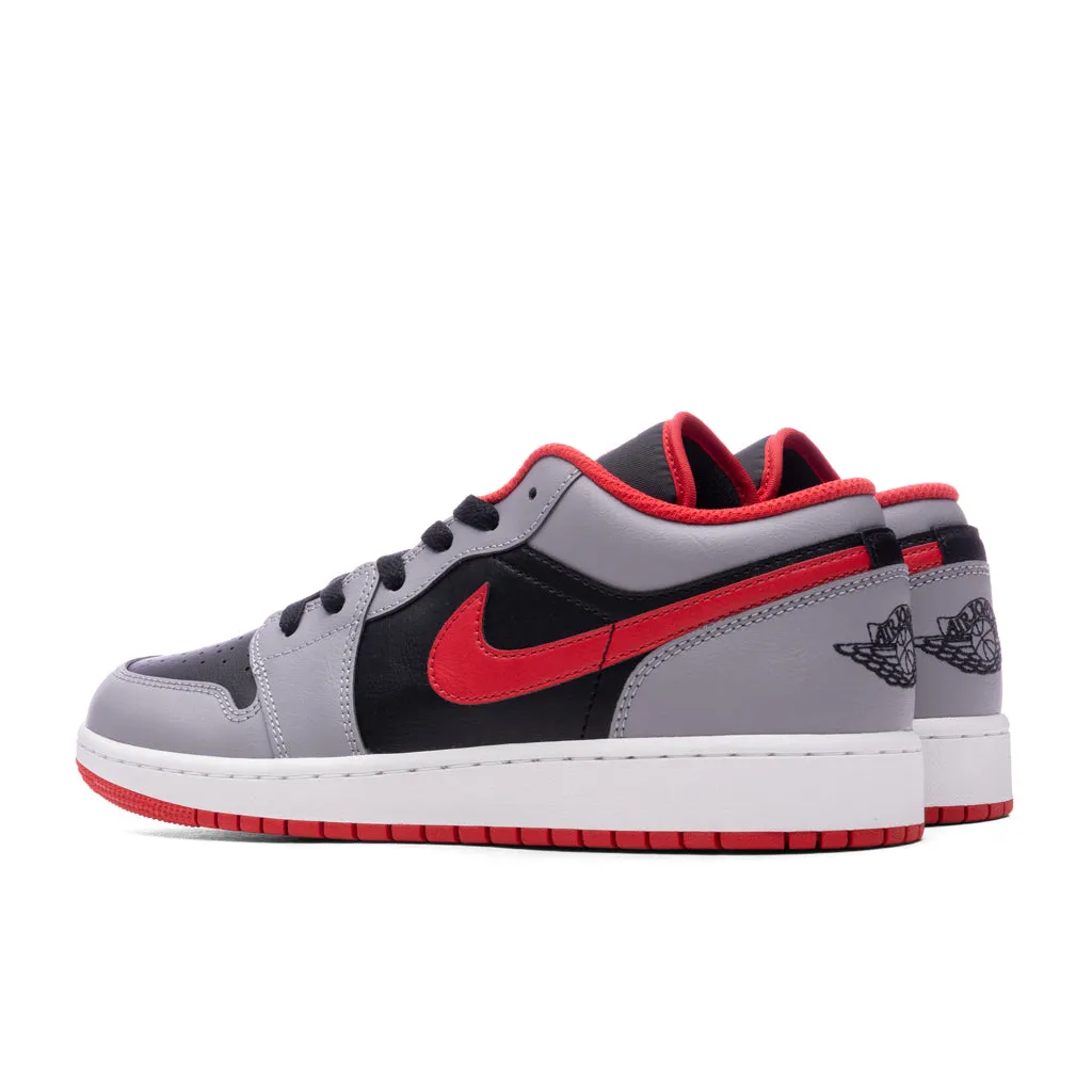 Air Jordan 1 Low (GS) - Black/Fire Red/Cement Grey/White