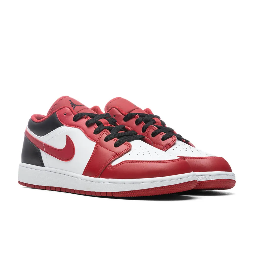 Air Jordan 1 Low  (GS) - White/Gym Red/Black