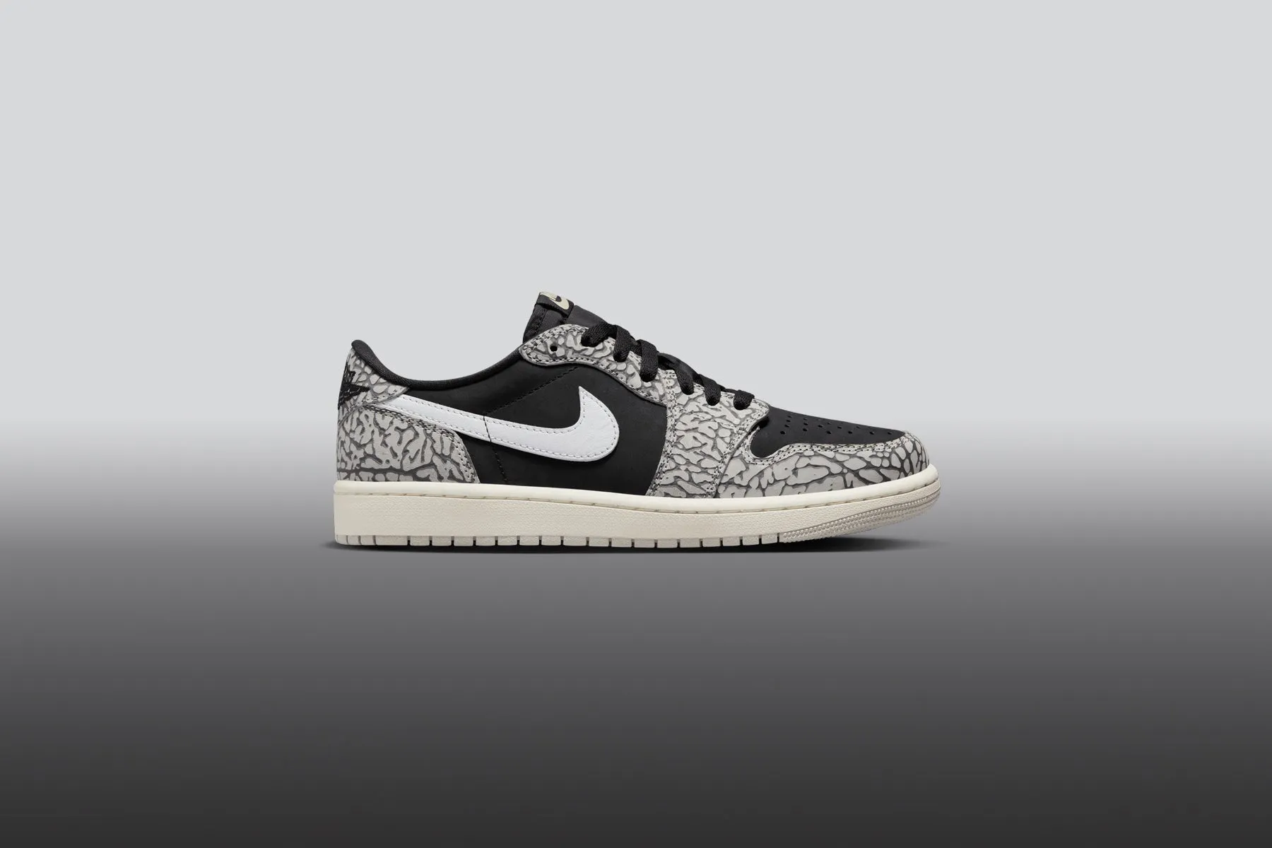 Air Jordan 1 Low OG Black Cement Women's - Black/Muslin/Tech Grey