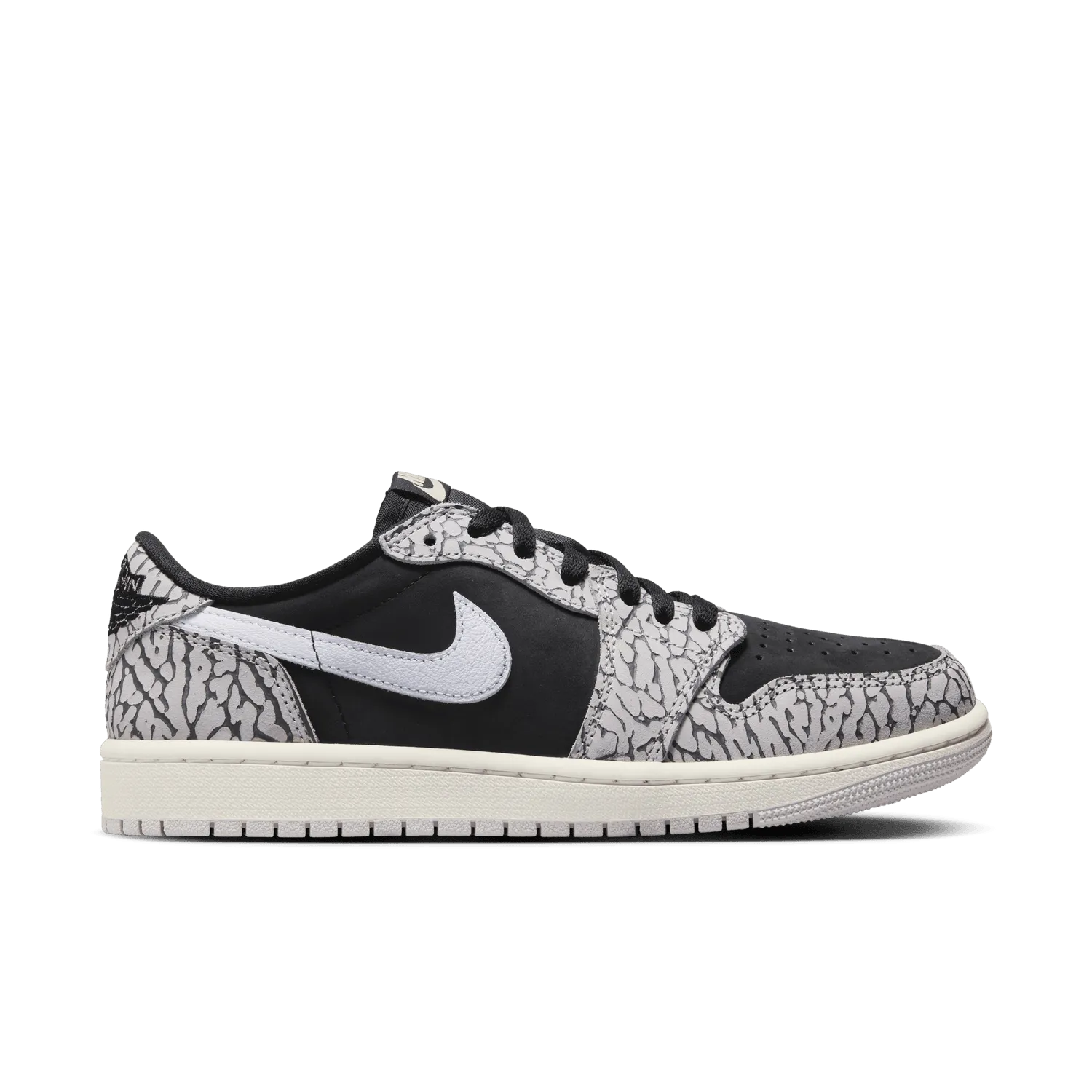 Air Jordan 1 Low OG Black Cement Women's - Black/Muslin/Tech Grey