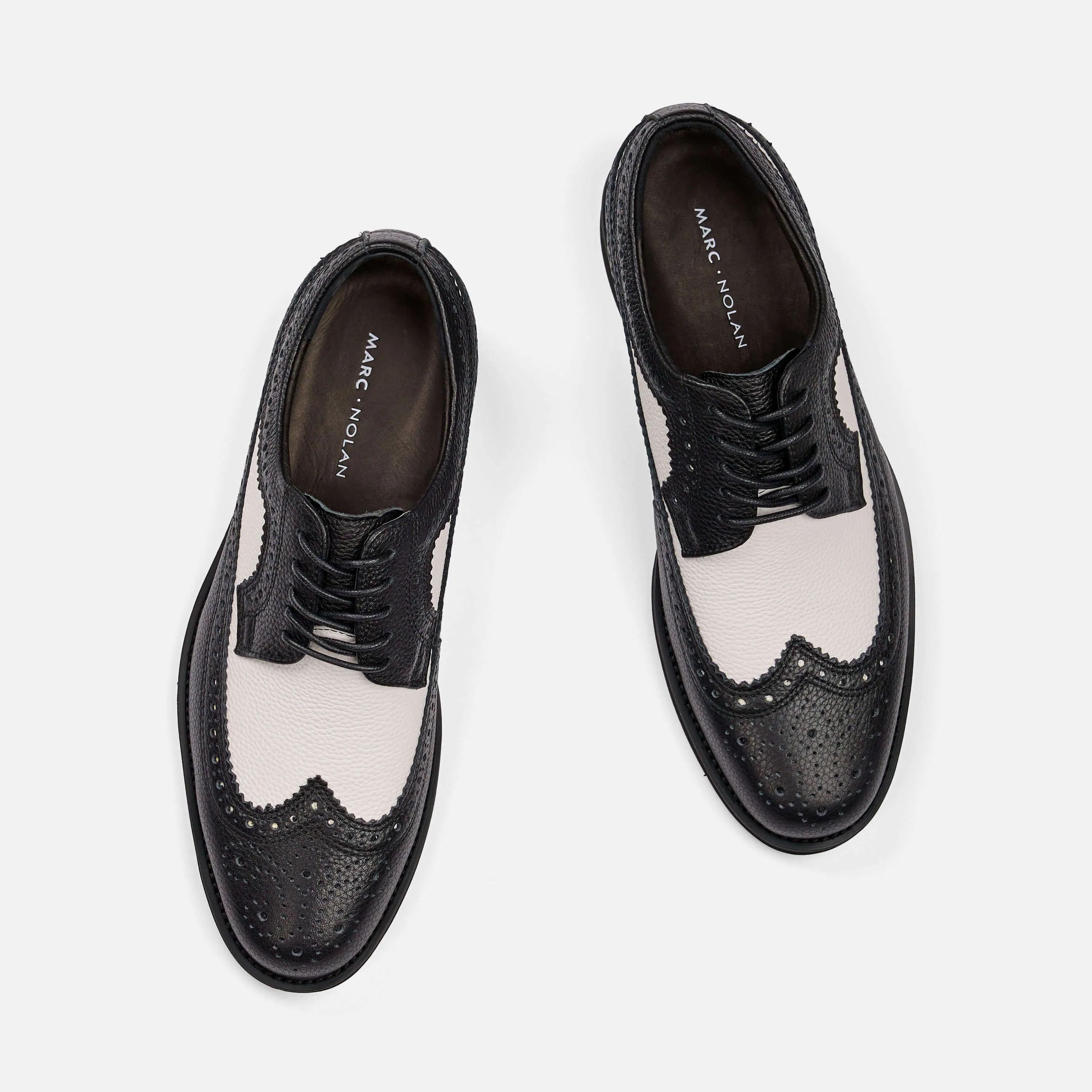 Alexander Black/White Leather Longwing Sneakers