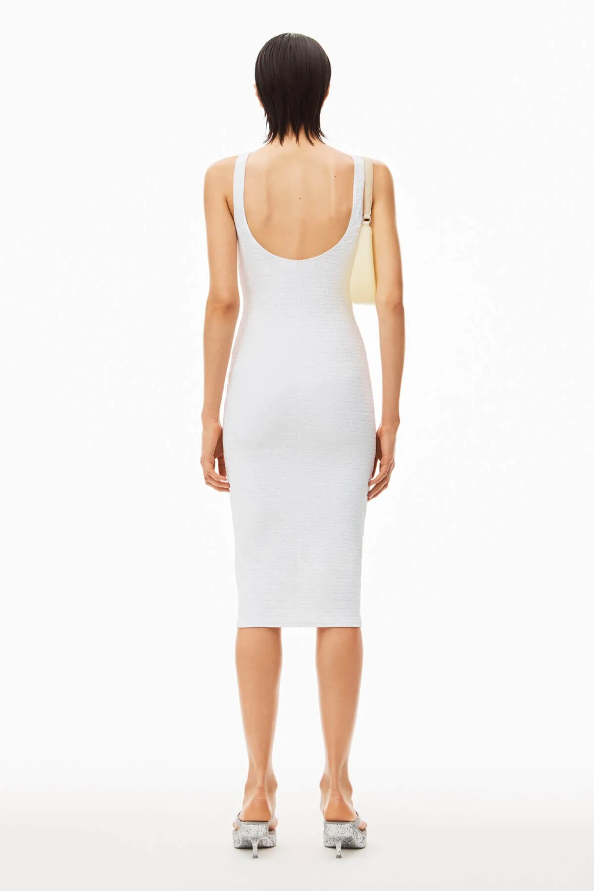 alexanderwang.t Textured Jacquard Cami Dress - White