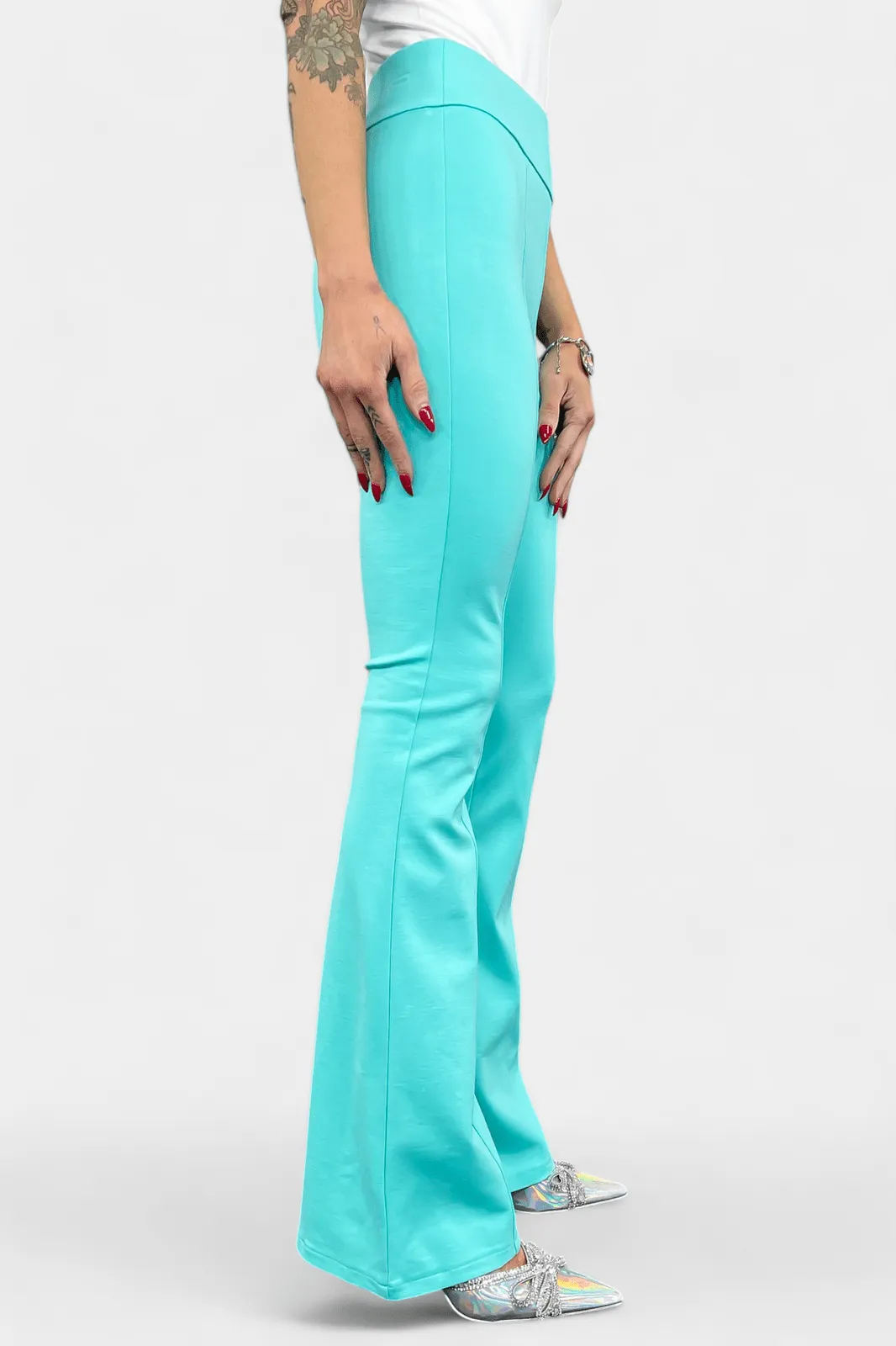 Aqua High Waisted Flare Pants [NO RETURNS]