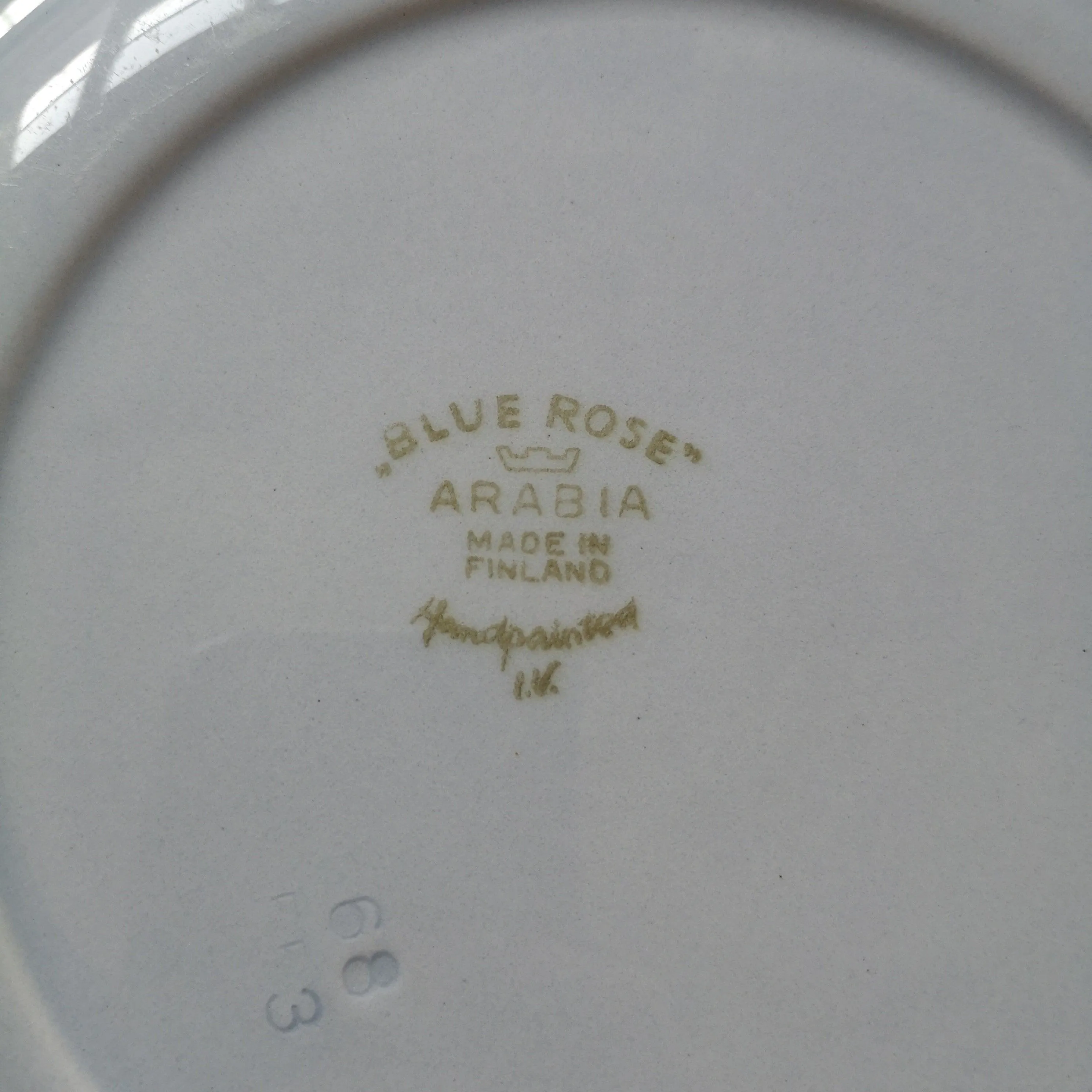 ARABIA FINLAND |  アラビア BLUE ROSE 平皿1