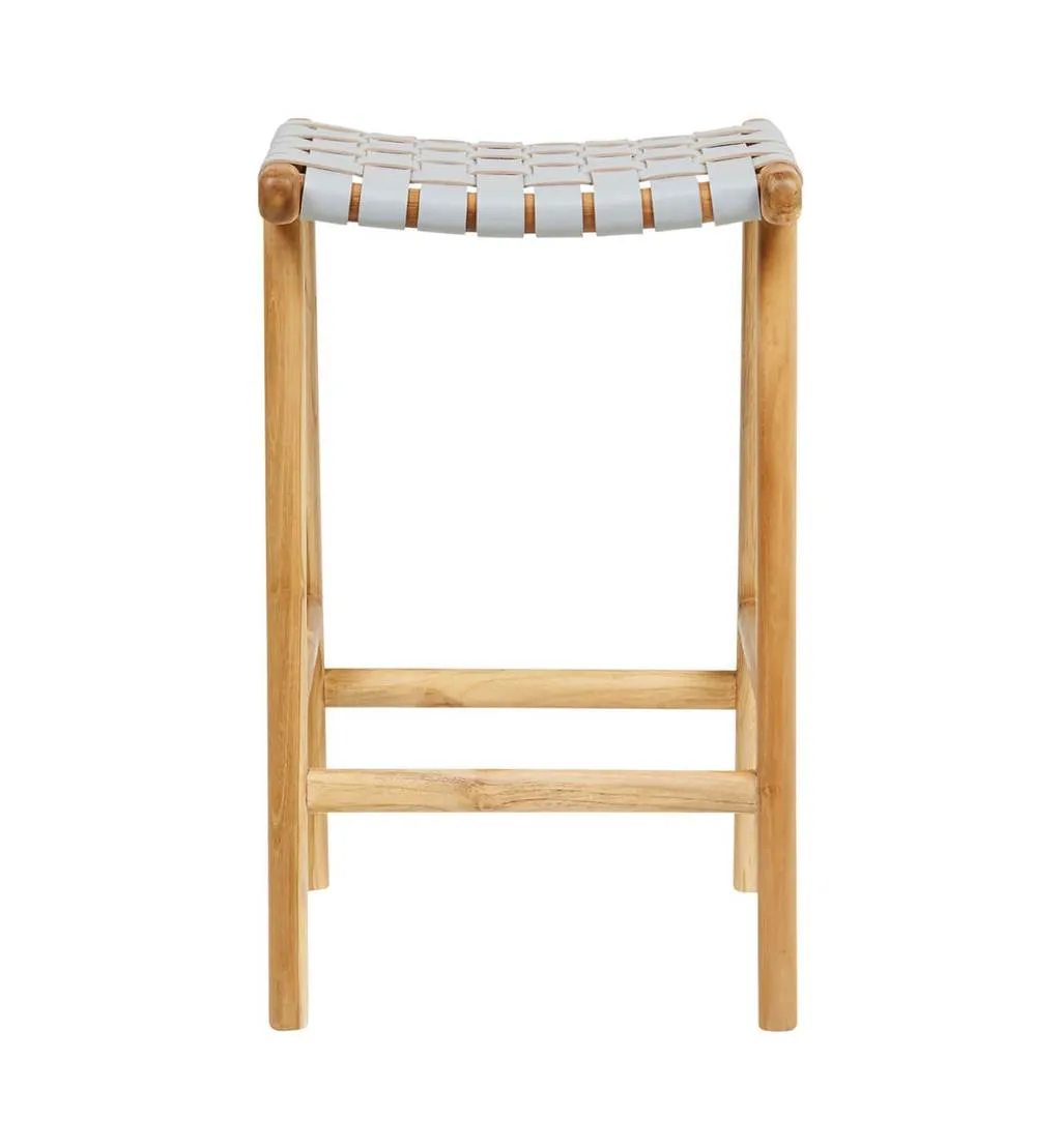 Bar Stool Woven - Grey