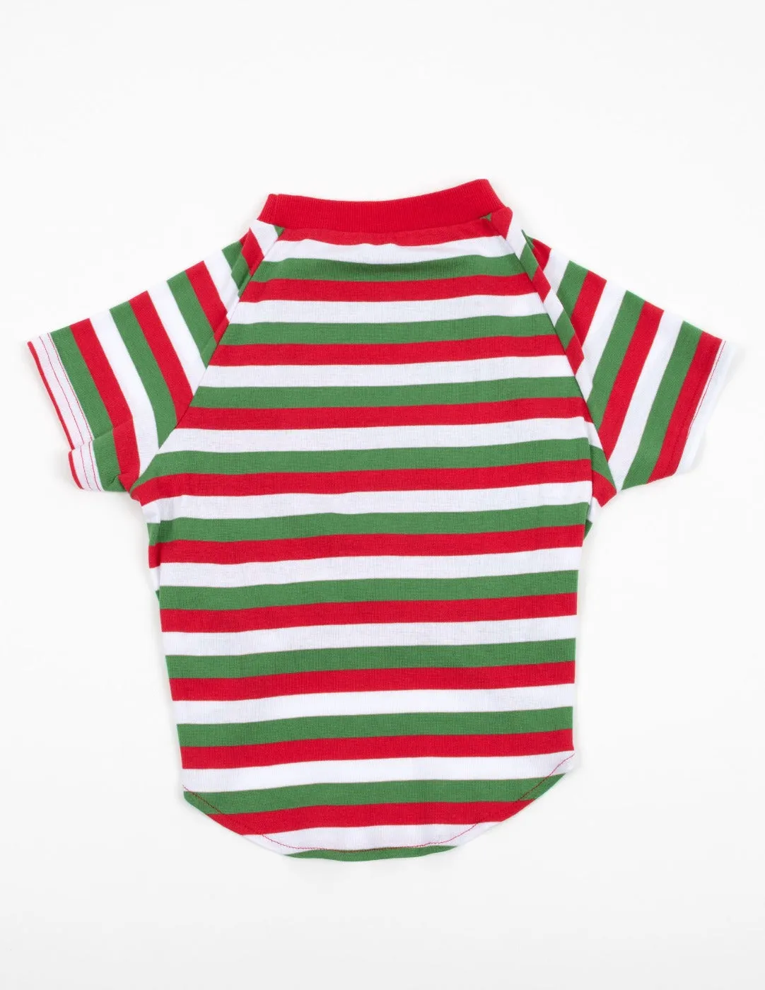 Big Dog Red White & Green Stripes Pajamas