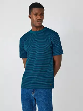 Bio Gots T Shirt Striped Heritage Bleu Glacial/Marine Deep