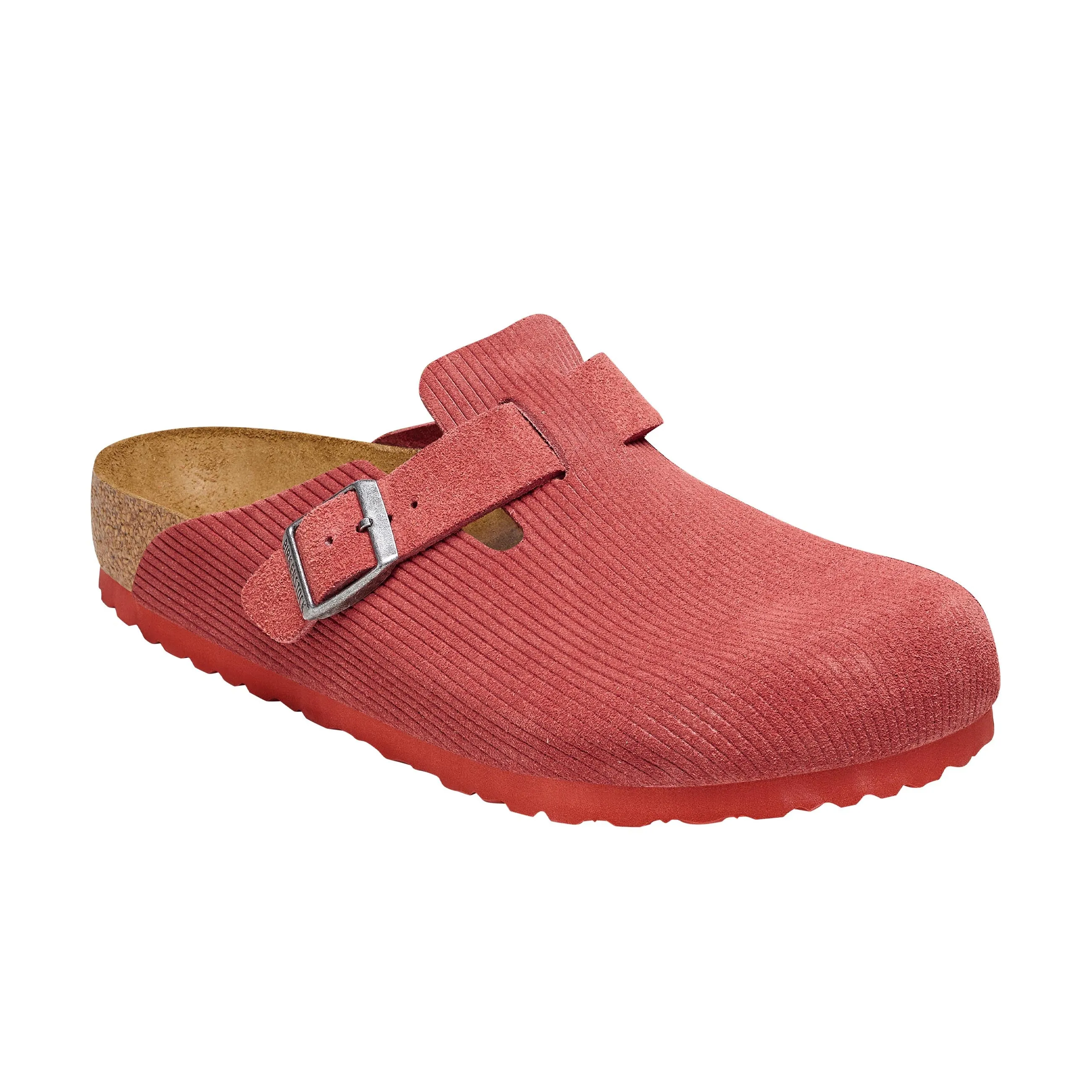 Boston Corduroy Sienna Red Embossed Suede Leather