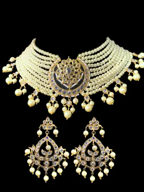 C171  Noor choker set in golden pearls ( SHIPS IN 4 WEEKS )