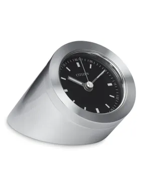 Citizen Workplace Standing Luminescent Clock - Silver-tone - Black Dial