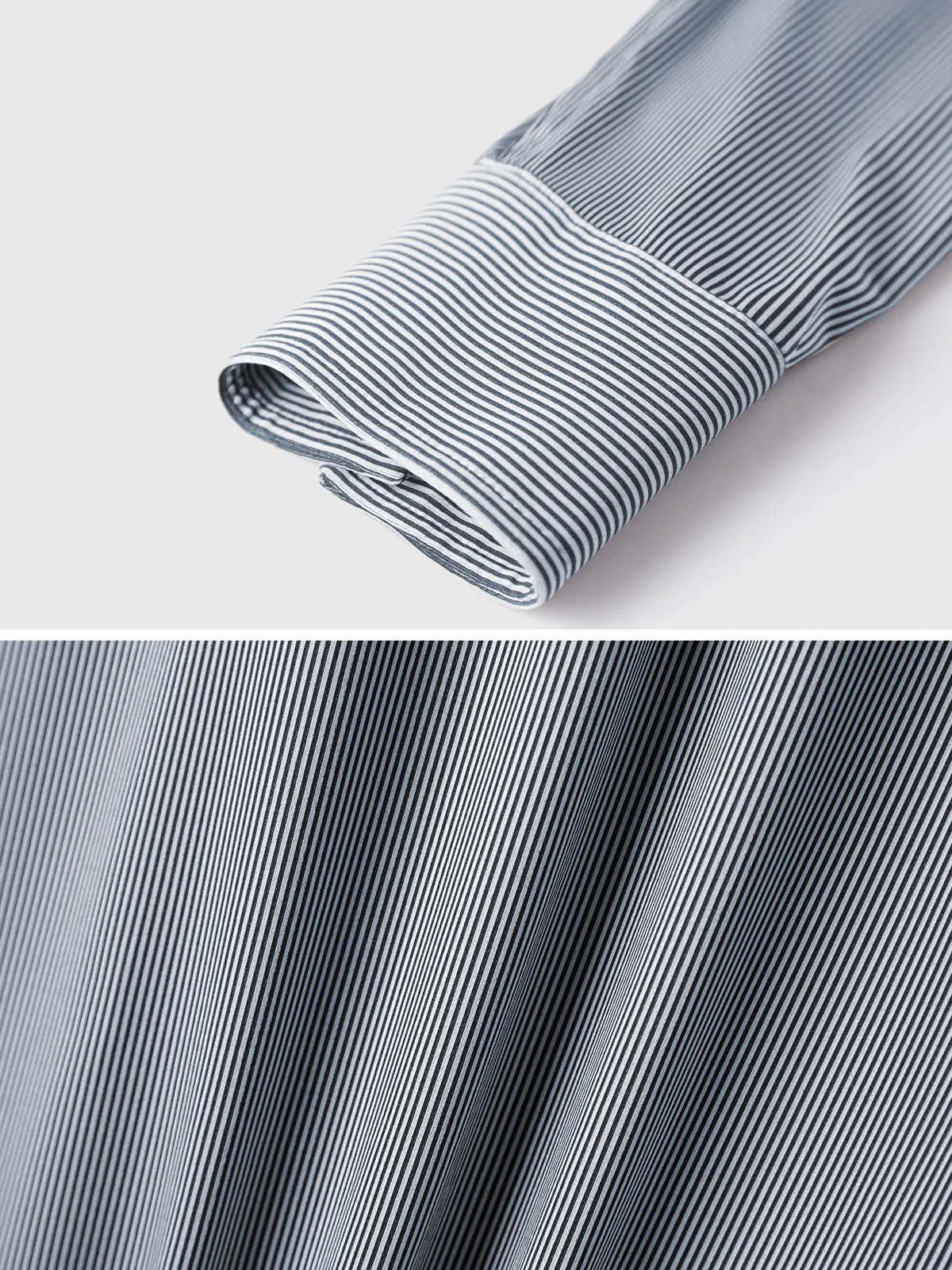 Commuter Performance Dress Shirt-Navy/White Stripe