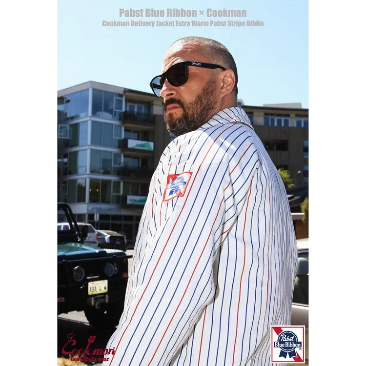 Cookman Delivery Jacket EX Warm - Pabst Stripe : White