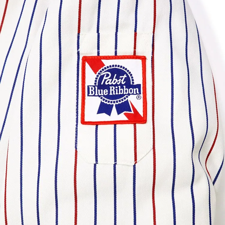 Cookman Delivery Jacket EX Warm - Pabst Stripe : White