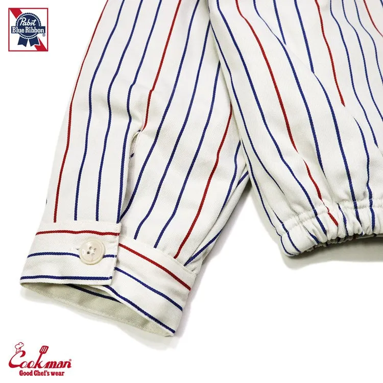 Cookman Delivery Jacket EX Warm - Pabst Stripe : White