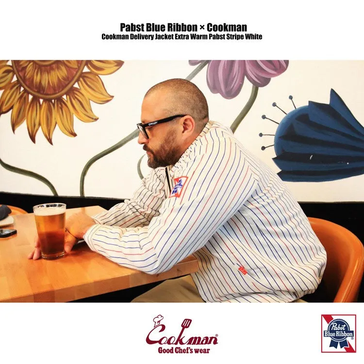 Cookman Delivery Jacket EX Warm - Pabst Stripe : White