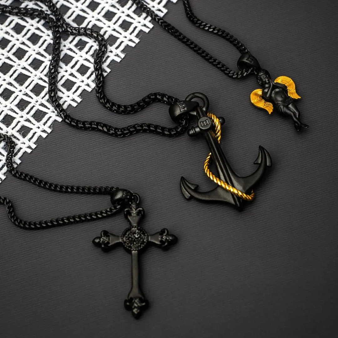 Cross Pendant - Black