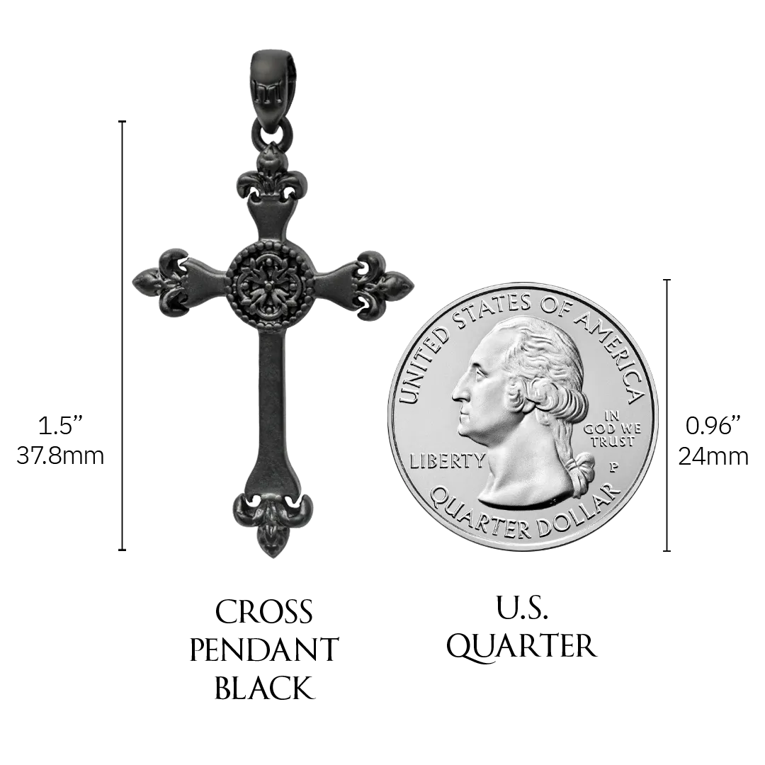 Cross Pendant - Black