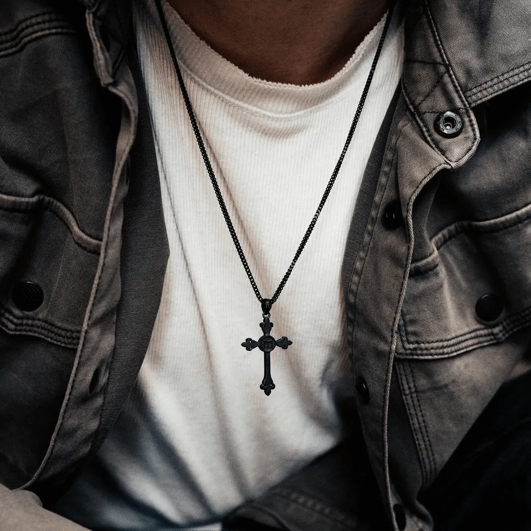 Cross Pendant - Black