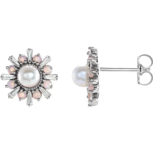 Cultured Pearl Gift Set: 2 Rings & 1 Pair of Earrings