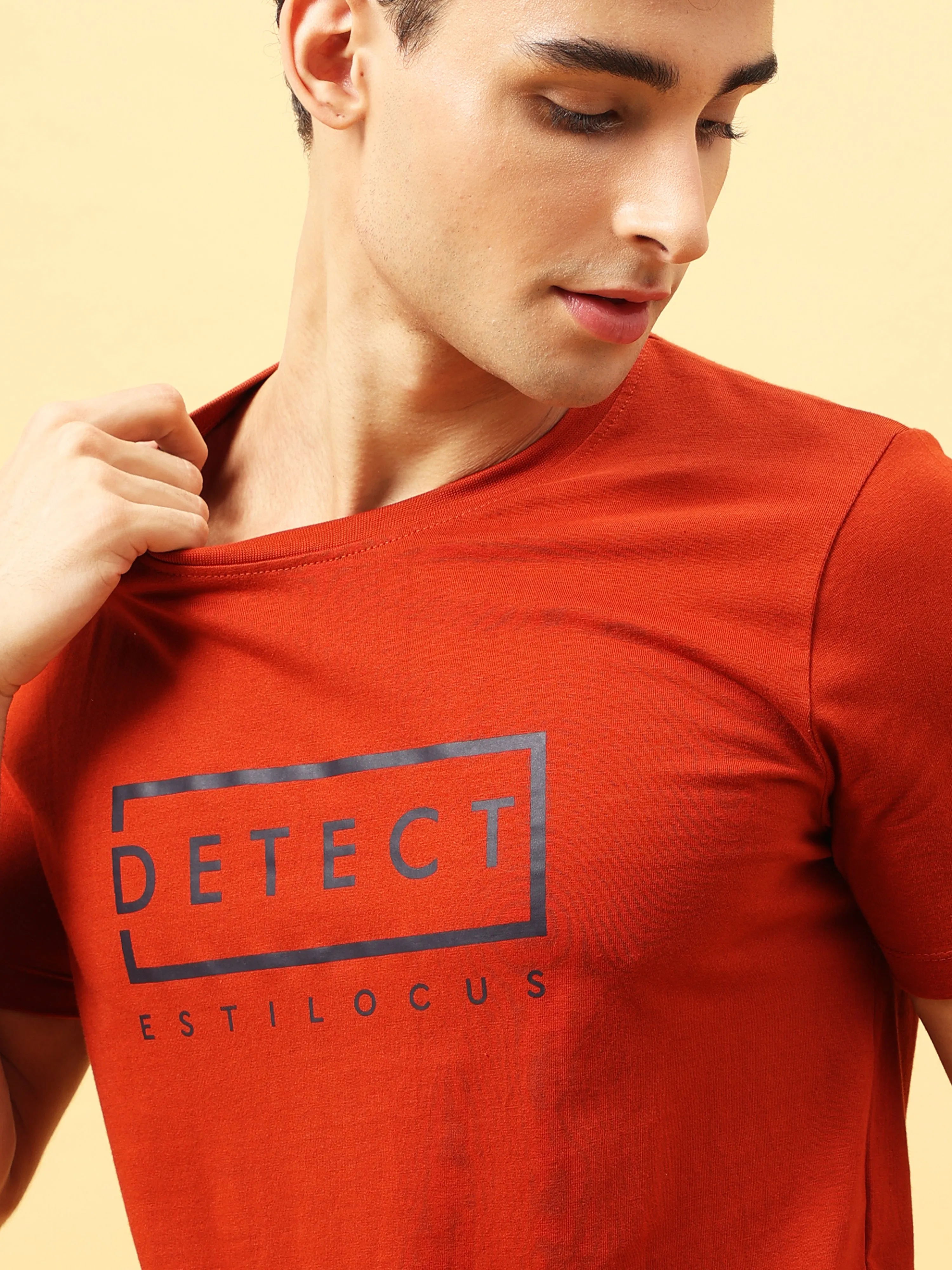 Detect Brick Red T-Shirt