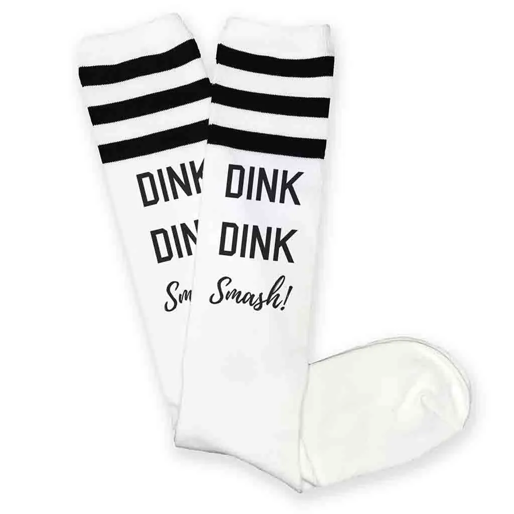 Dink Dink Smash Pickleball Knee High Socks for Her