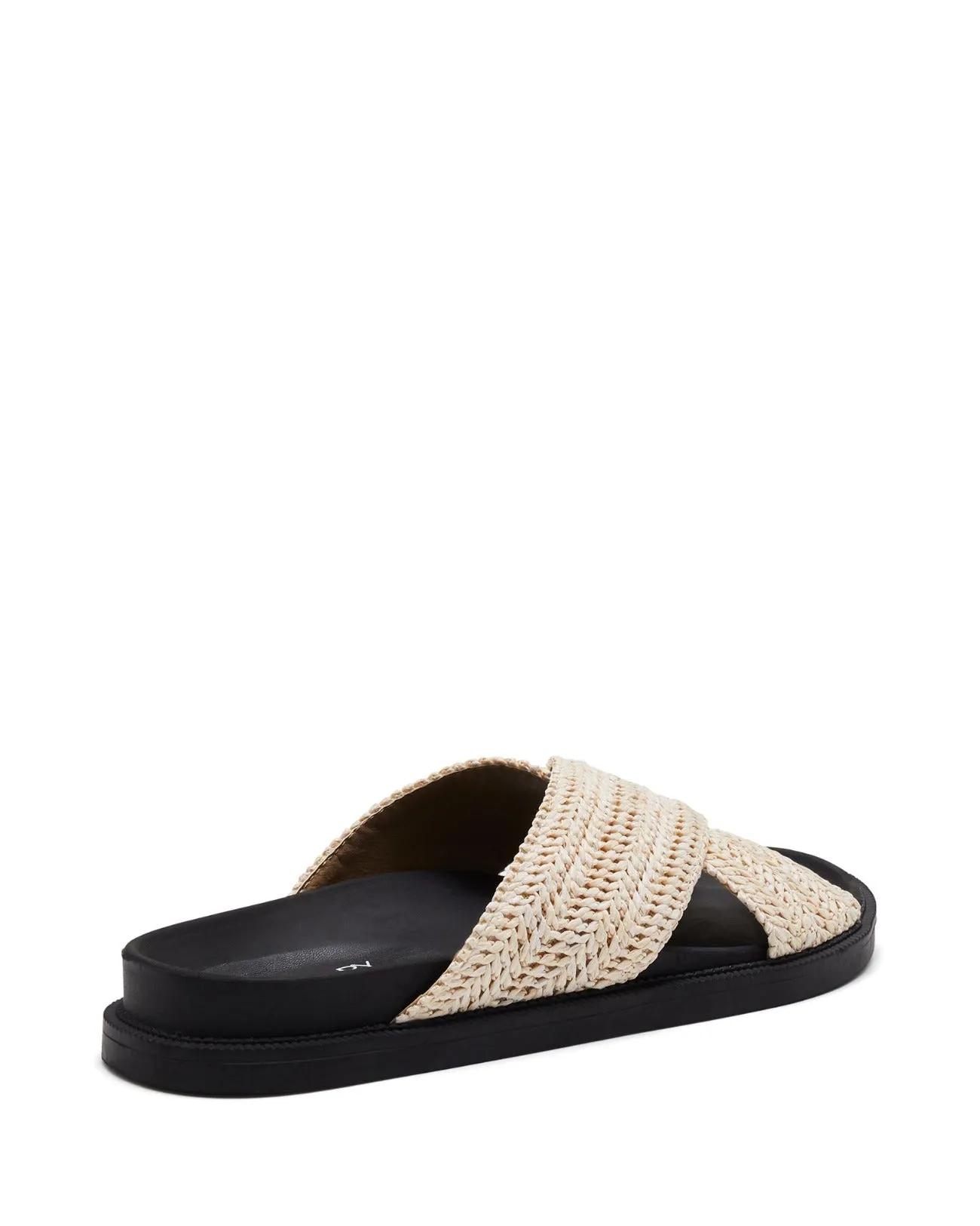 Eden Flat Sandal Bone/Black