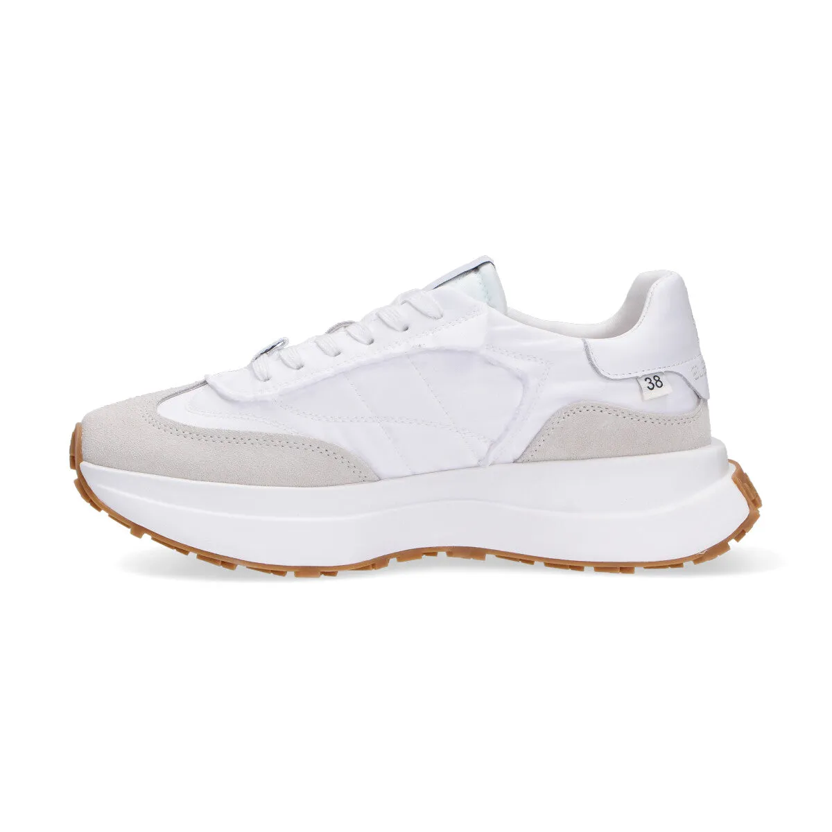 Elena Iachi sneaker Space tessuto camoscio bianco