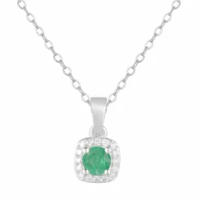 Emerald Halo Necklace