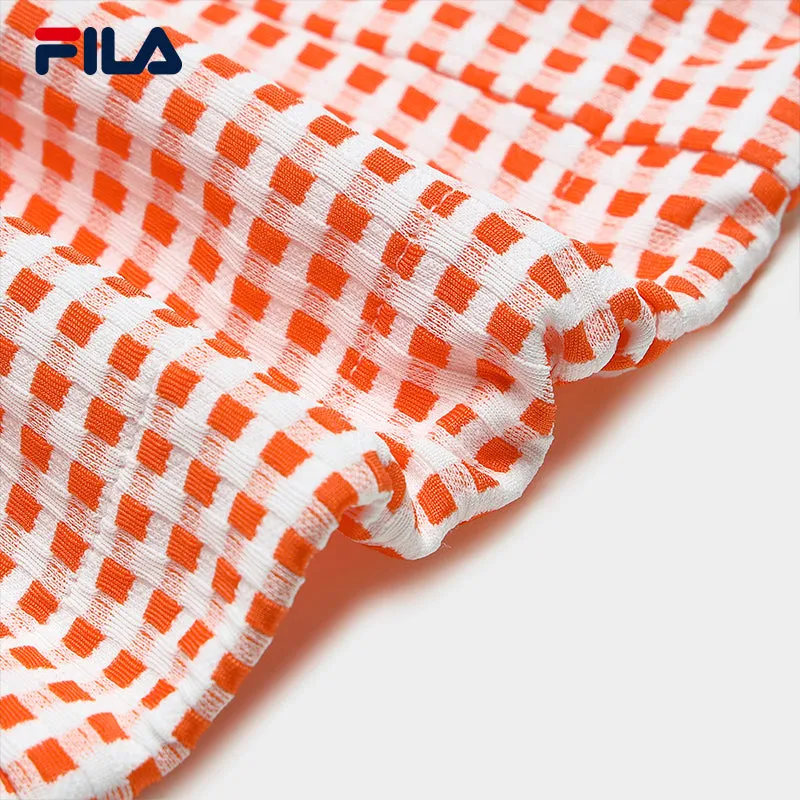 FILA CORE WHITE LINE EMERALD Women Dress in Orange