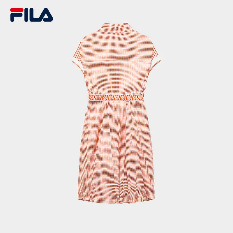 FILA CORE WHITE LINE EMERALD Women Dress in Orange