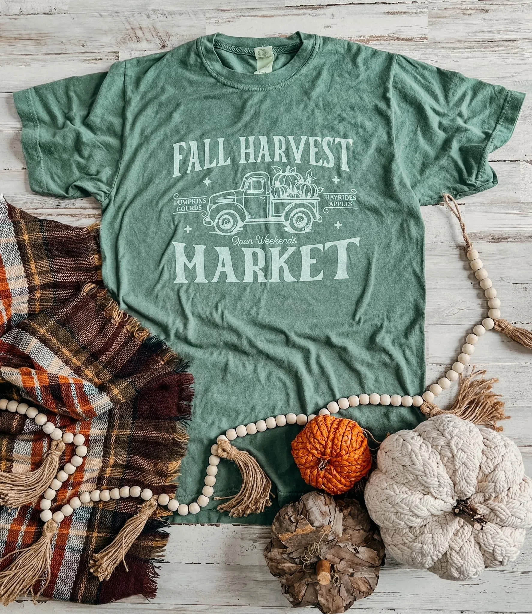 Forest Green {FALL HARVEST MARKET} Crew Neck Tee