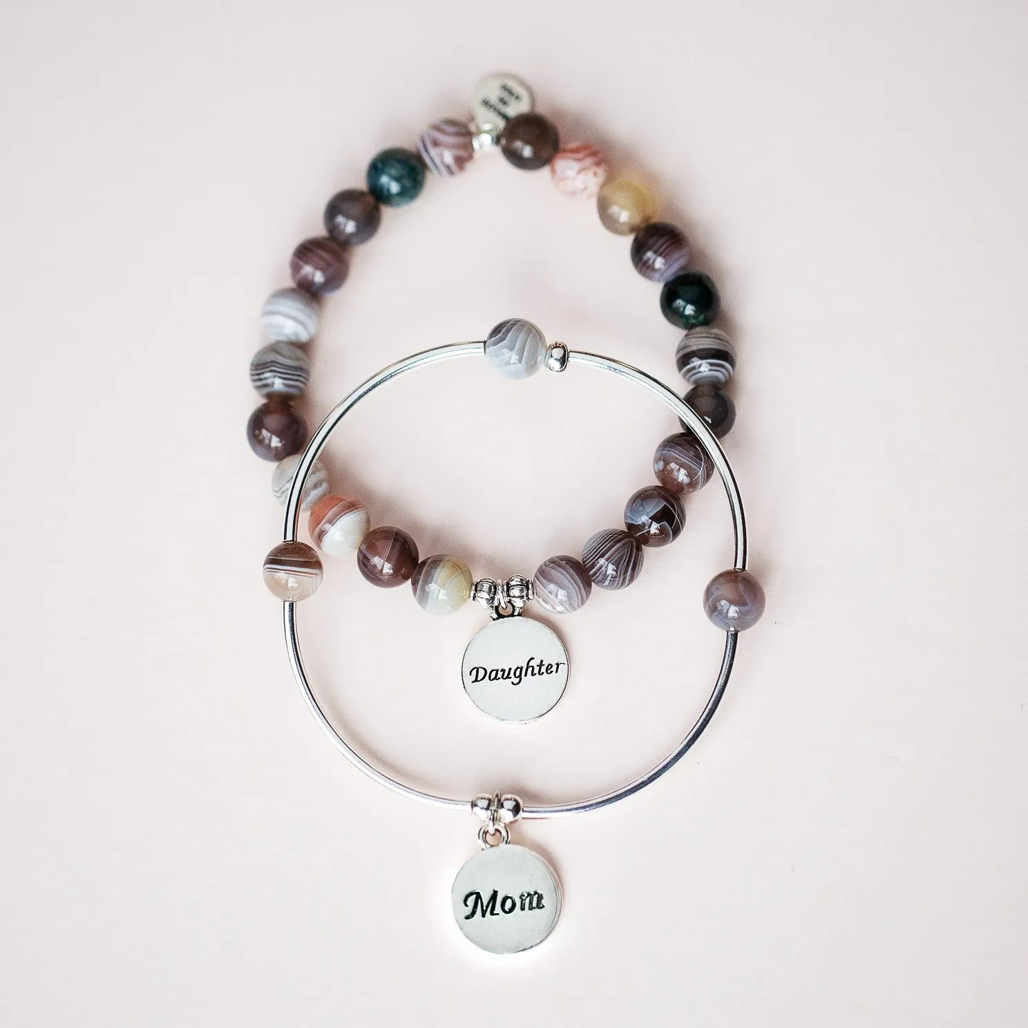 Friend | Soft Bangle Charm Bracelet | Amazonite