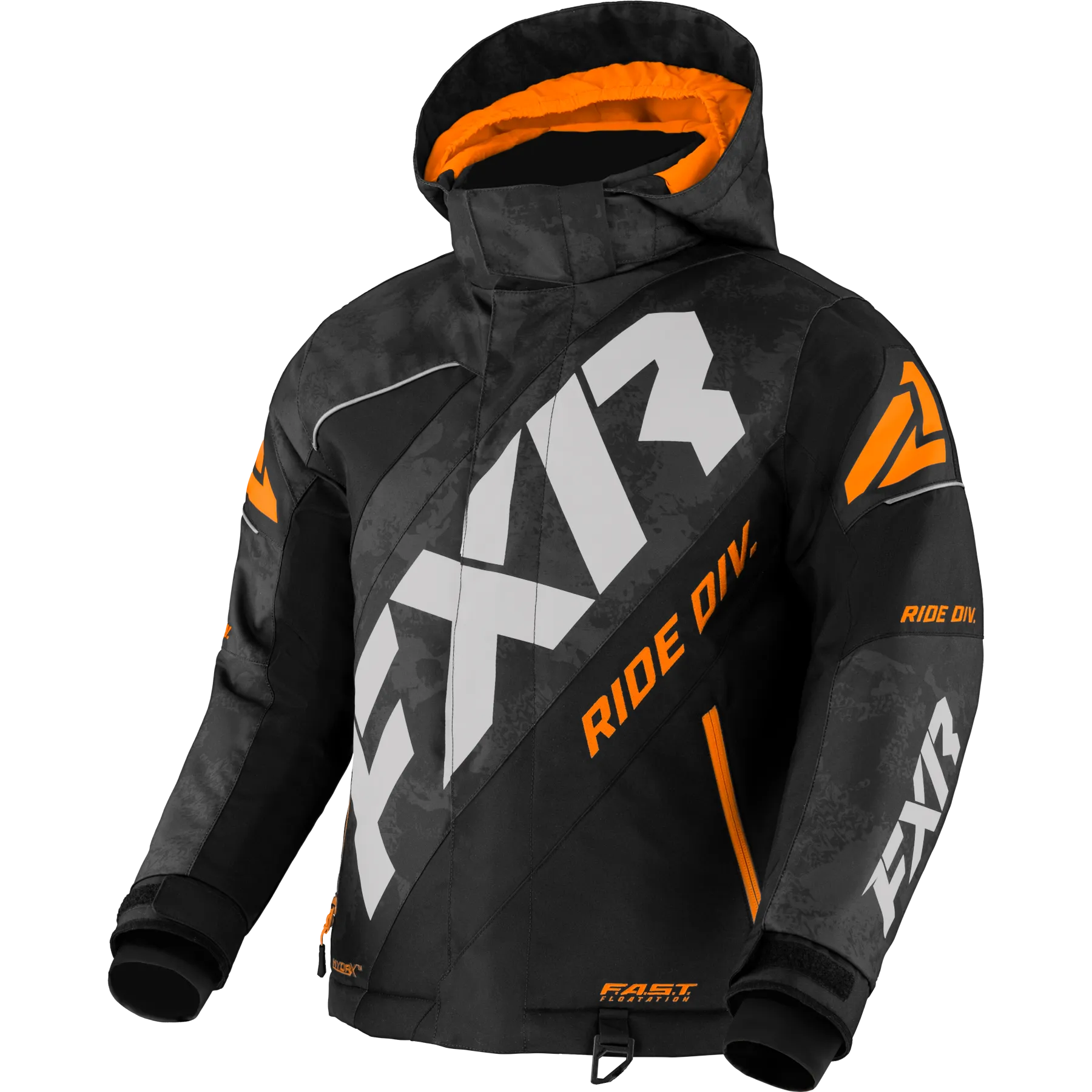 FXR Youth CX Jacket Black Camo/Grey/Orange