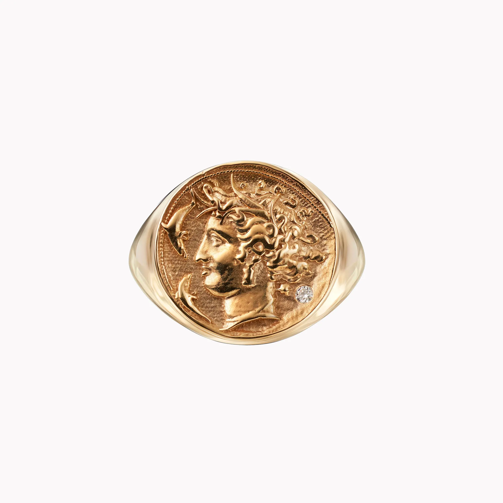 Goddess Signet Coin Ring