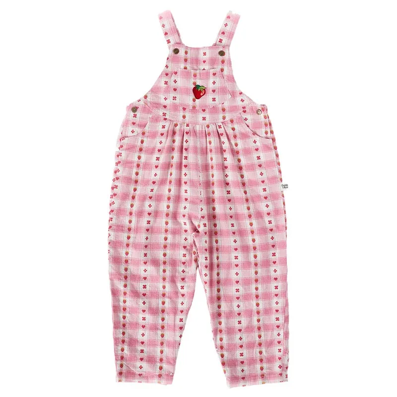 Goldie And Ace Vintage Overall - Berry Gingham