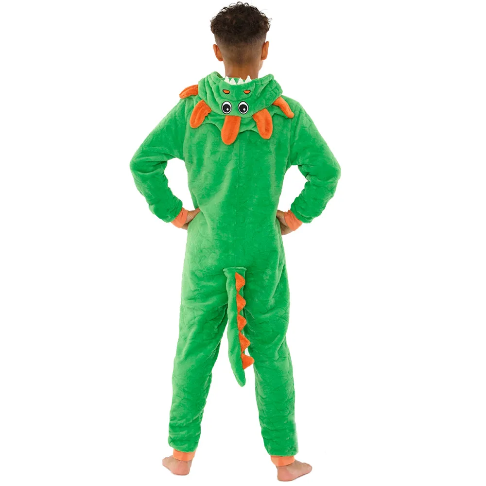 Green & Red Boys Dinosaur Onesie