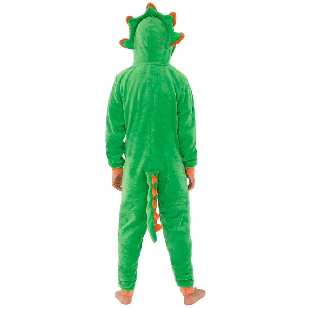 Green & Red Boys Dinosaur Onesie